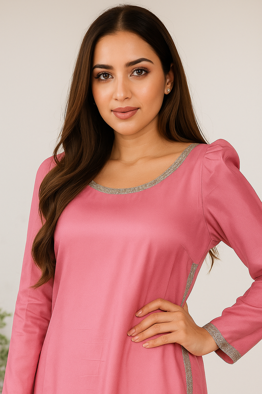 Comfortable 2-Piece Casual Dress – Soft Viscose Silk Fabric