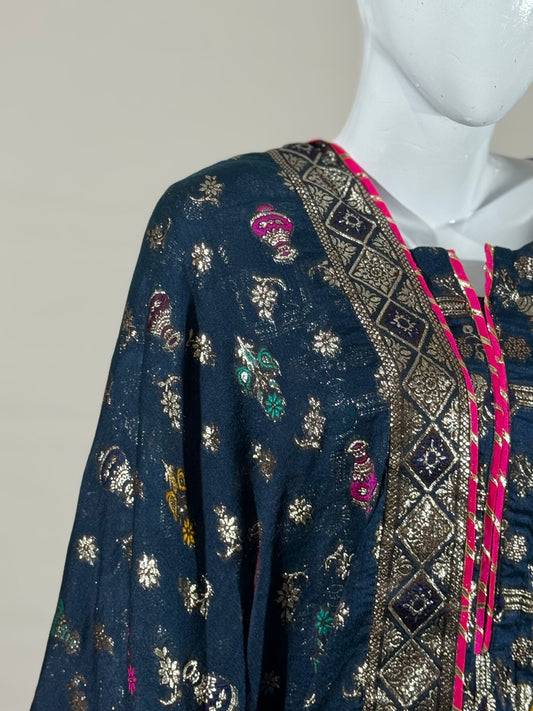 3-Piece Party Wear Dress – Pure Zari Fabric with Luxurious Detailing