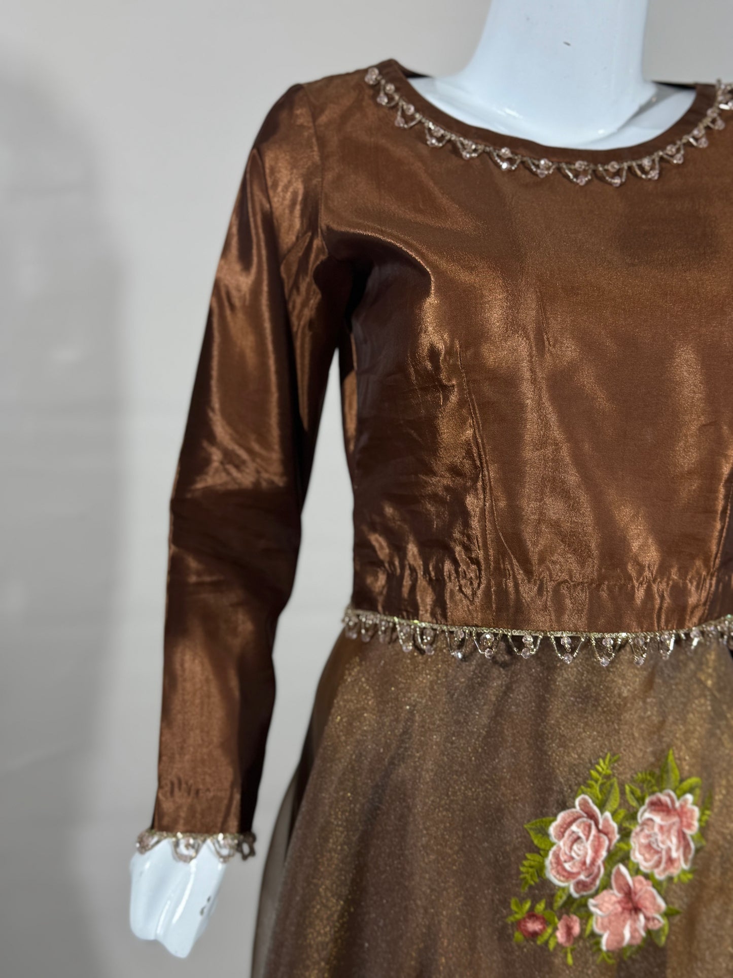 Graceful 2-Piece Organza Embroidered Shirt with Katan Silk Bottoms