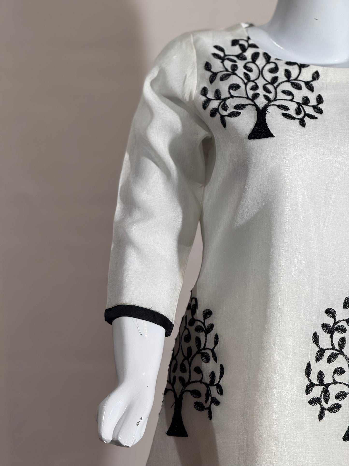 2-Piece Party Dress – Khadi Net Embroidered Sharara with Short Frock