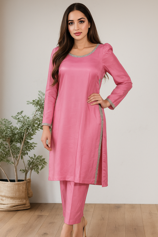 Comfortable 2-Piece Casual Dress – Soft Viscose Silk Fabric