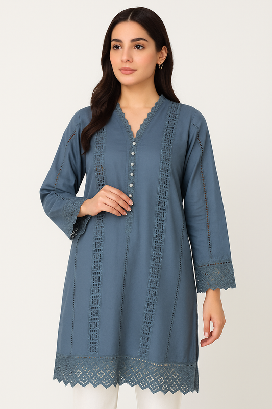 1-Piece Chikankari Lawn Kurti – Premium Embroidered Summer Wear