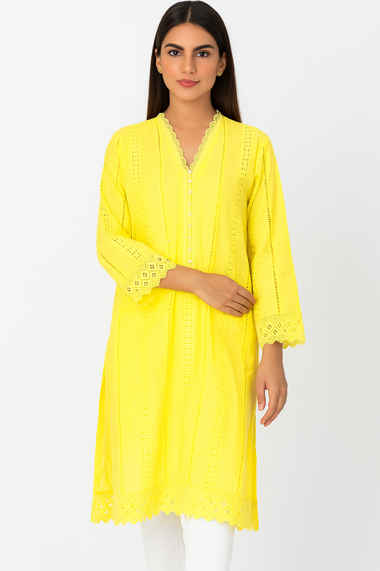 1-Piece Chikankari Lawn Kurti – Premium Embroidered Summer Wear